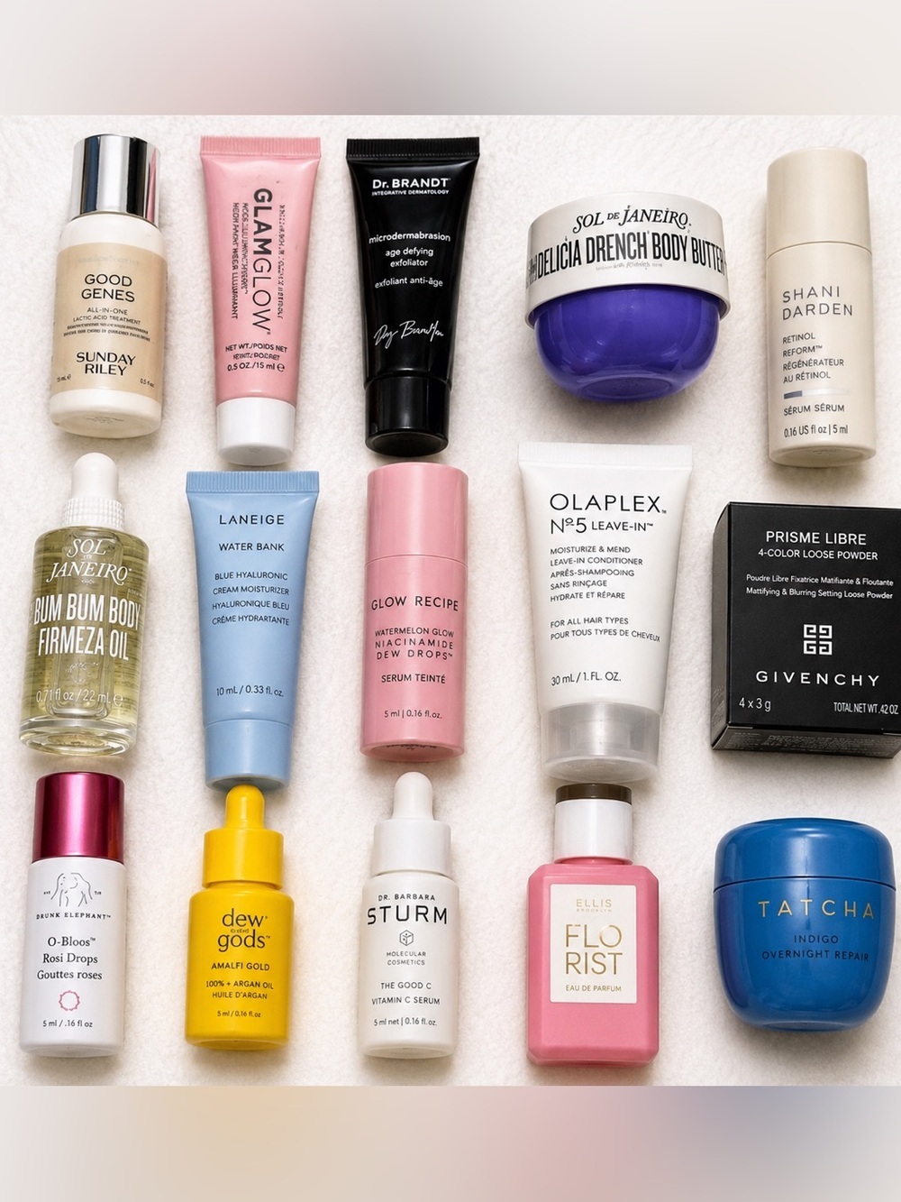 15pc Luxury Beauty Mini Bundle Sunday Riley Tatcha Olaplex Givenchy & more! NEW